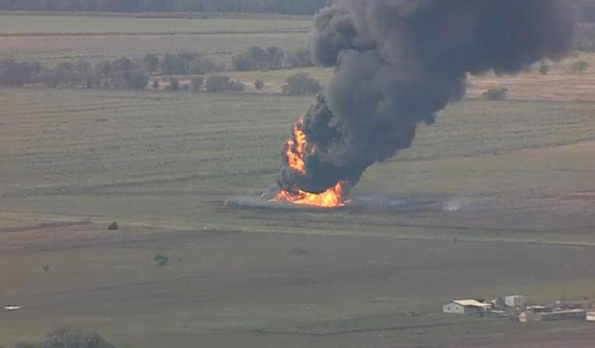 Milford, Texas: Ellis County Pipeline Explosion, Fire Seen for Miles