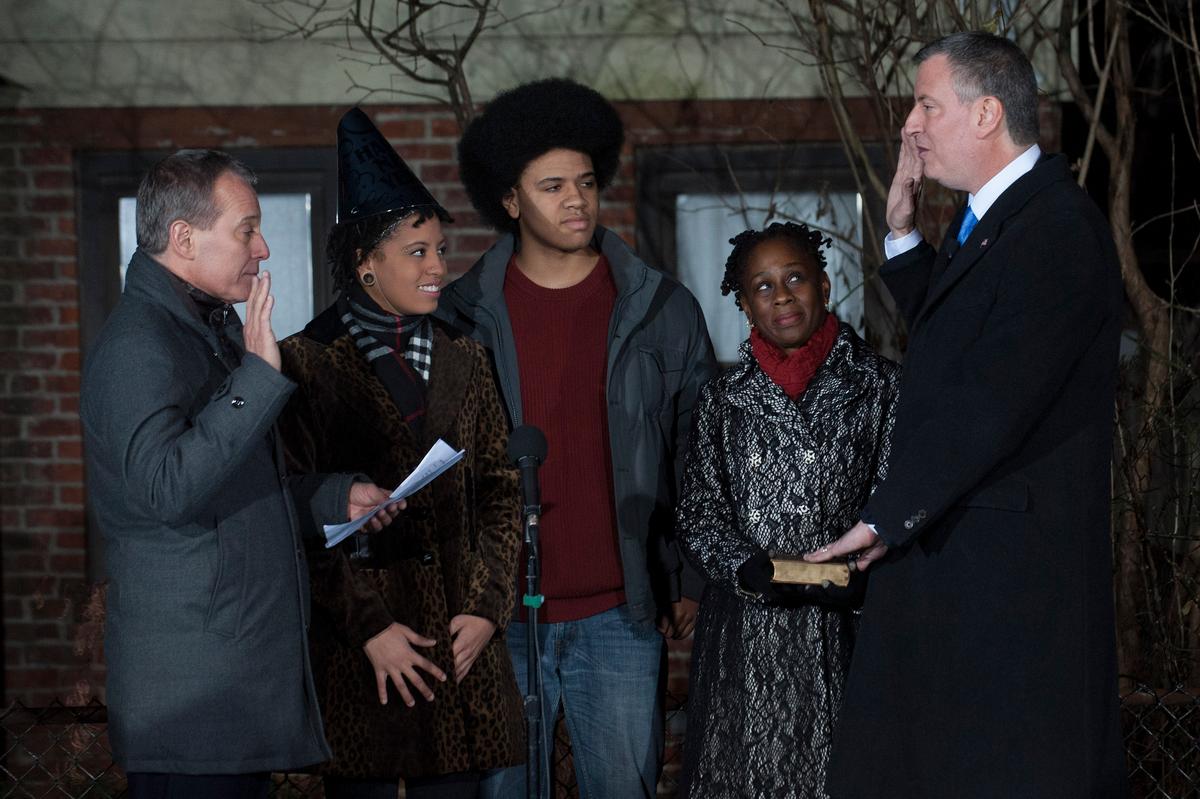 Bill de Blasio Sworn in as Mayor of New York City