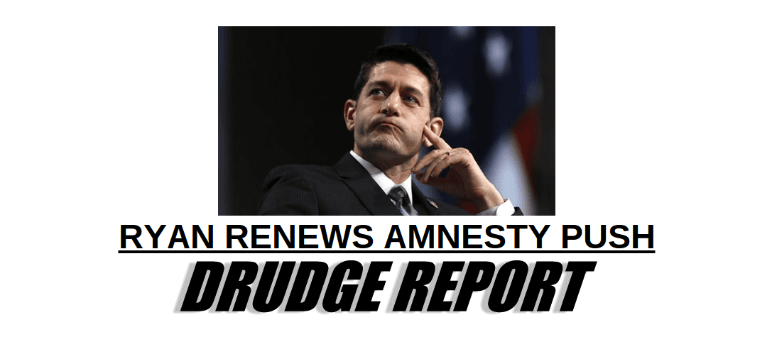Drudge Report Shows Effort by Paul Ryan, Mario Diaz-Balart to Pass Immigration Bill