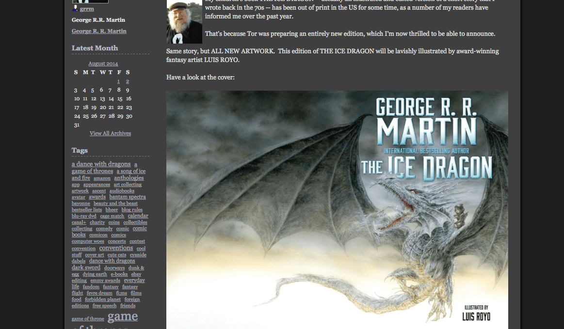George R. R. Martin Releasing Children’s Book ‘The Ice Dragon’ Set in Westeros 