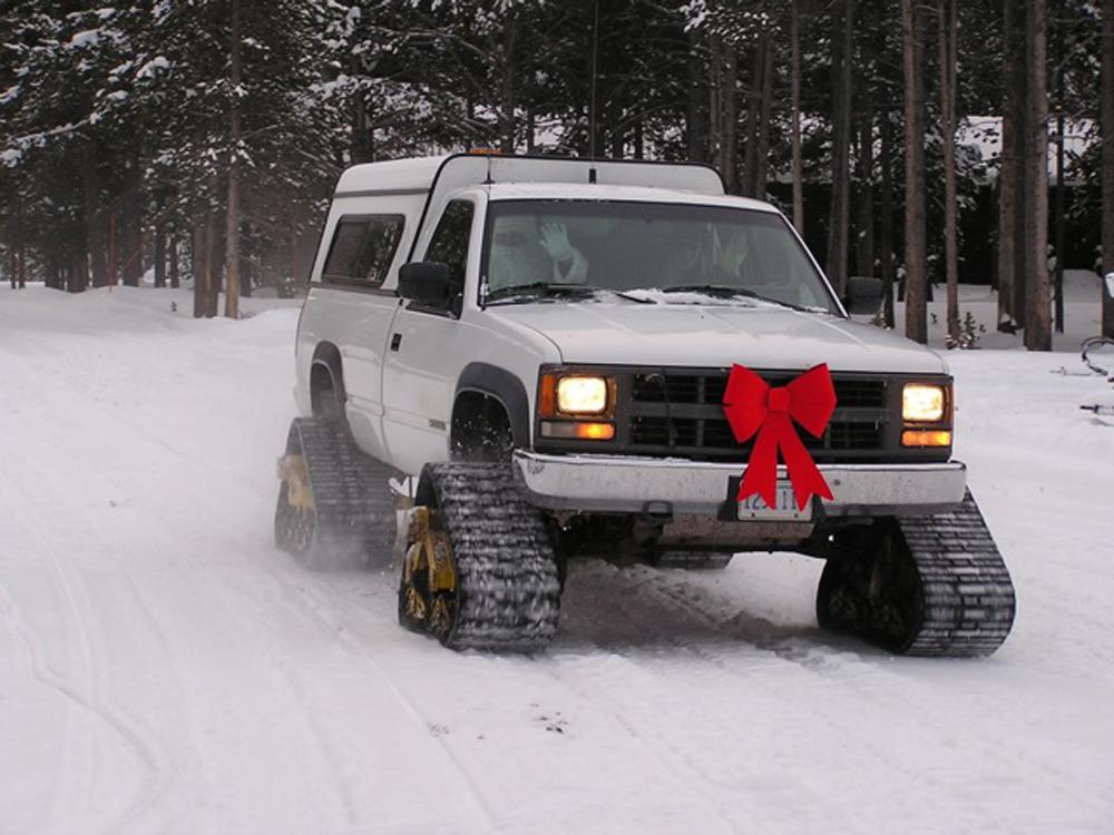 Santa Delivers Presents to Snowbound Yellowstone Kids