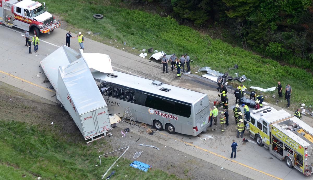 Bus-Truck Collision in Pennsylvania Leaves 3 Dead, Many Hurt