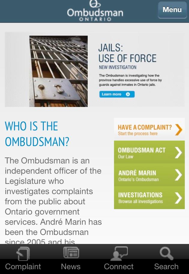 Ontario Ombudsman First to Launch App in ‘Ombudsman World’
