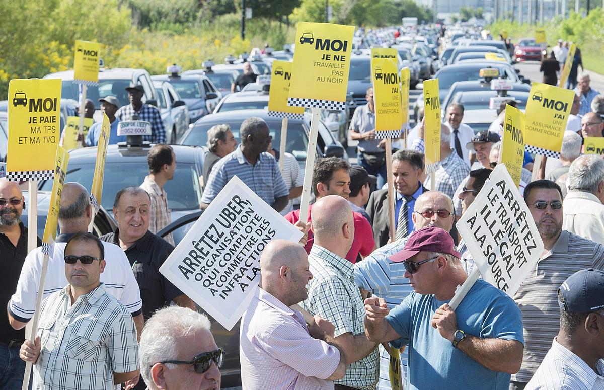Cabbies Demonstrate, Press Quebec Government to Declare UberX Illegal