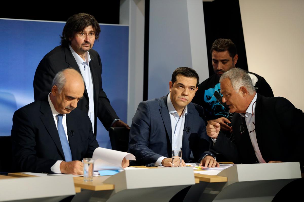 Greece’s Tsipras Admits Mistakes in Debate Ahead of Poll