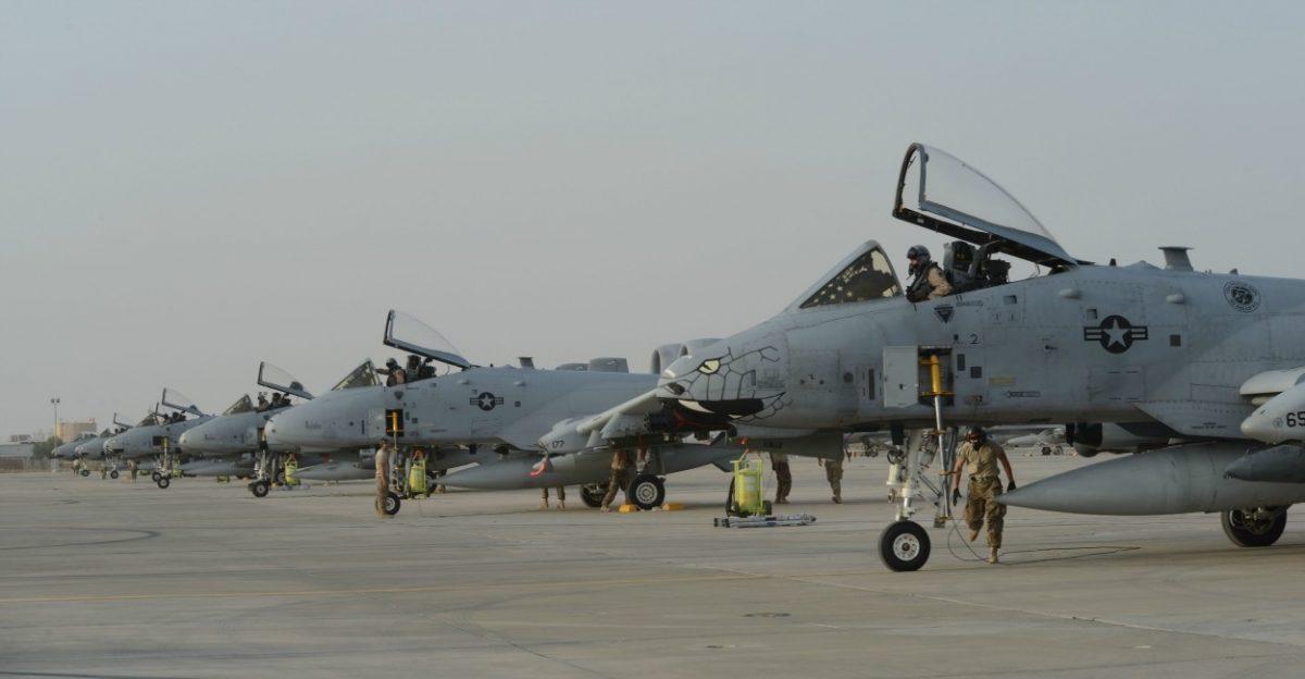 A-10 Warthogs in support of Operation Inherent Resolve against the ISIS terrorist group. (Tech. Sgt. Jared Marquis/U.S. Air Force)