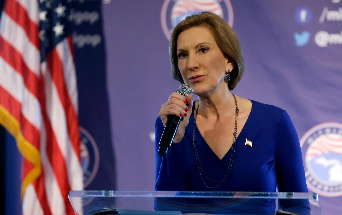 Fiorina Promises a Fight for Republican Nomination