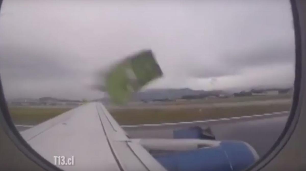 Part of Engine Falls Off Plane During Takeoff in Chile