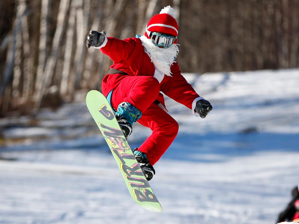Ho, Ho, Snow: Santa’s Helpers Get Jolly on the Slopes