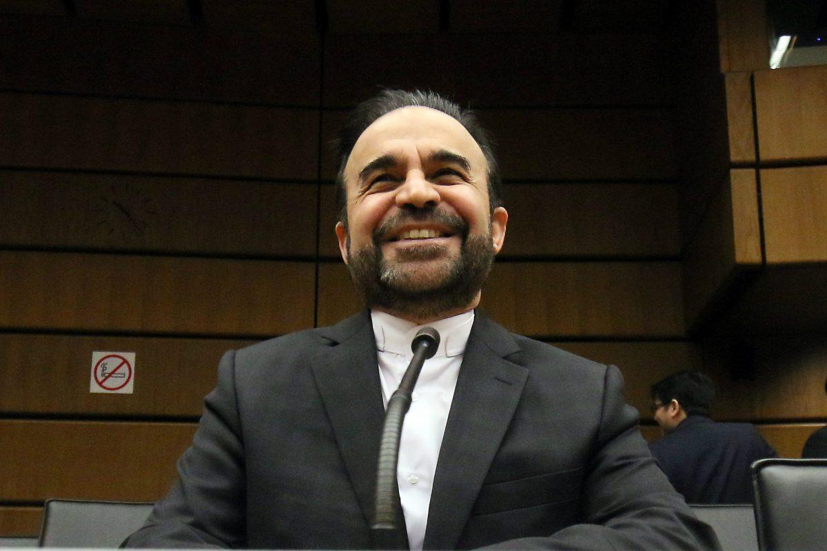 Iran's Ambassador to the International Atomic Energy Agency (IAEA), Reza Najafi, waits for the start of the IAEA board of governors meeting at the International Center in Vienna, Austria, on Nov, 26, 2015. (Ronald Zak/AP Photo)
