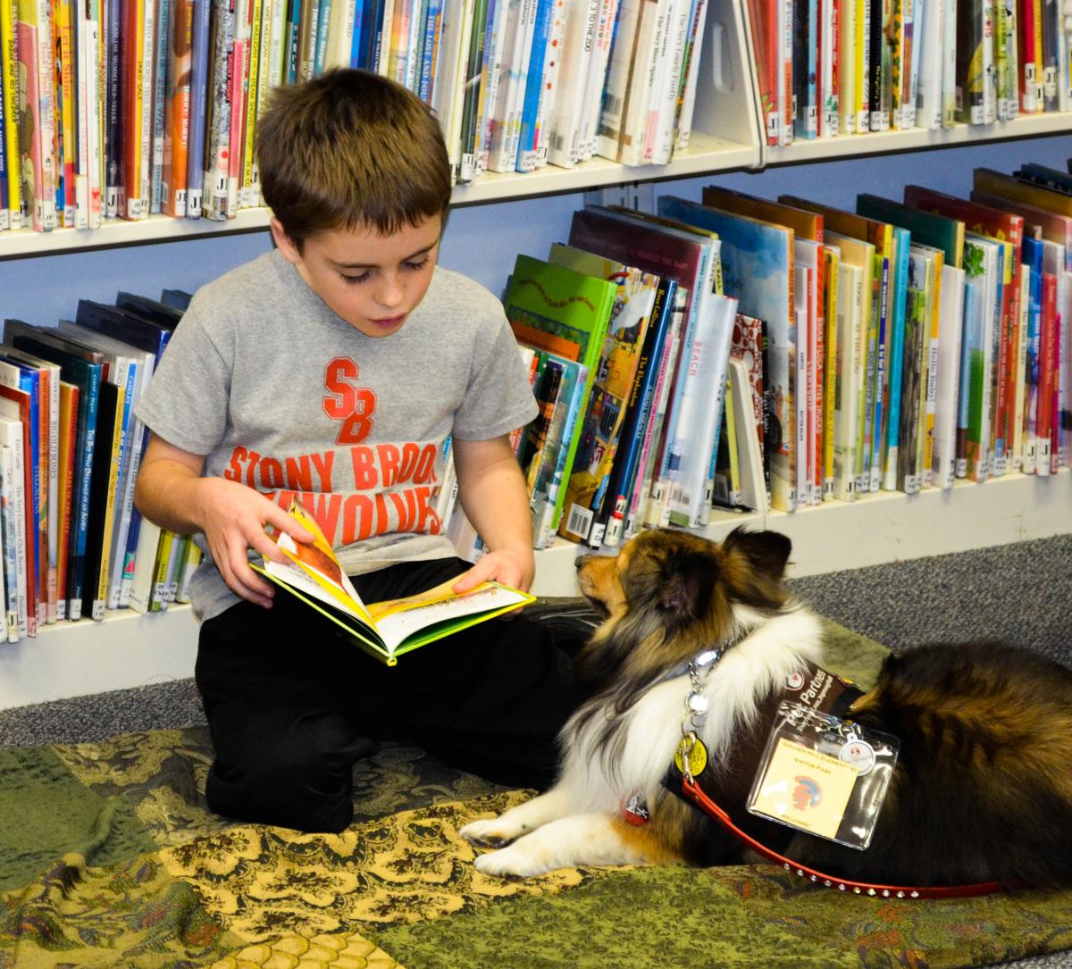 Dusty Gives Children the Best Gift of All—A Chance to Read to Him