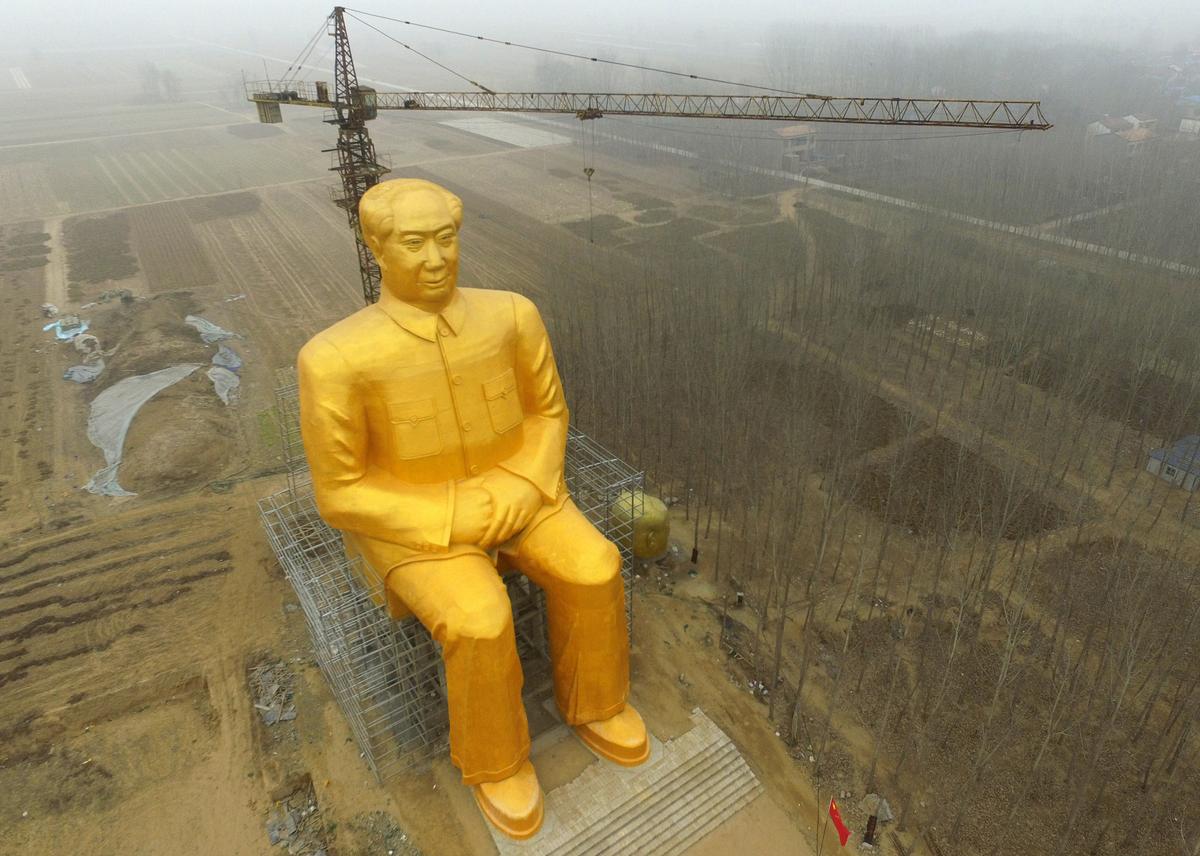 Why Did China Tear Down the Giant Gold Statue of Mao?