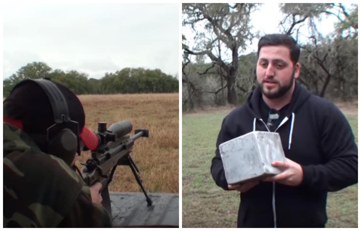Video: Men Shoot Bullets at Giant Chunk of Aluminum