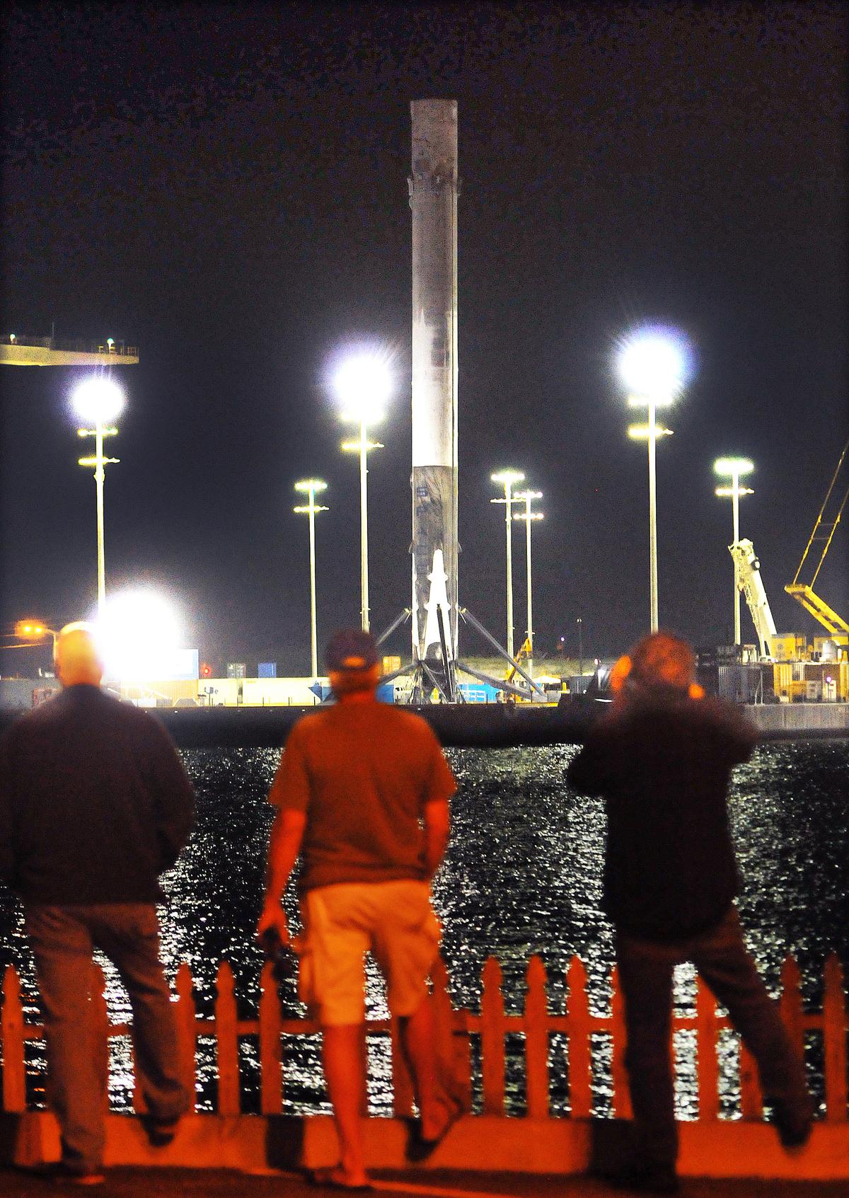 SpaceX’s Recovered Rocket Back at Port After Sea Landing