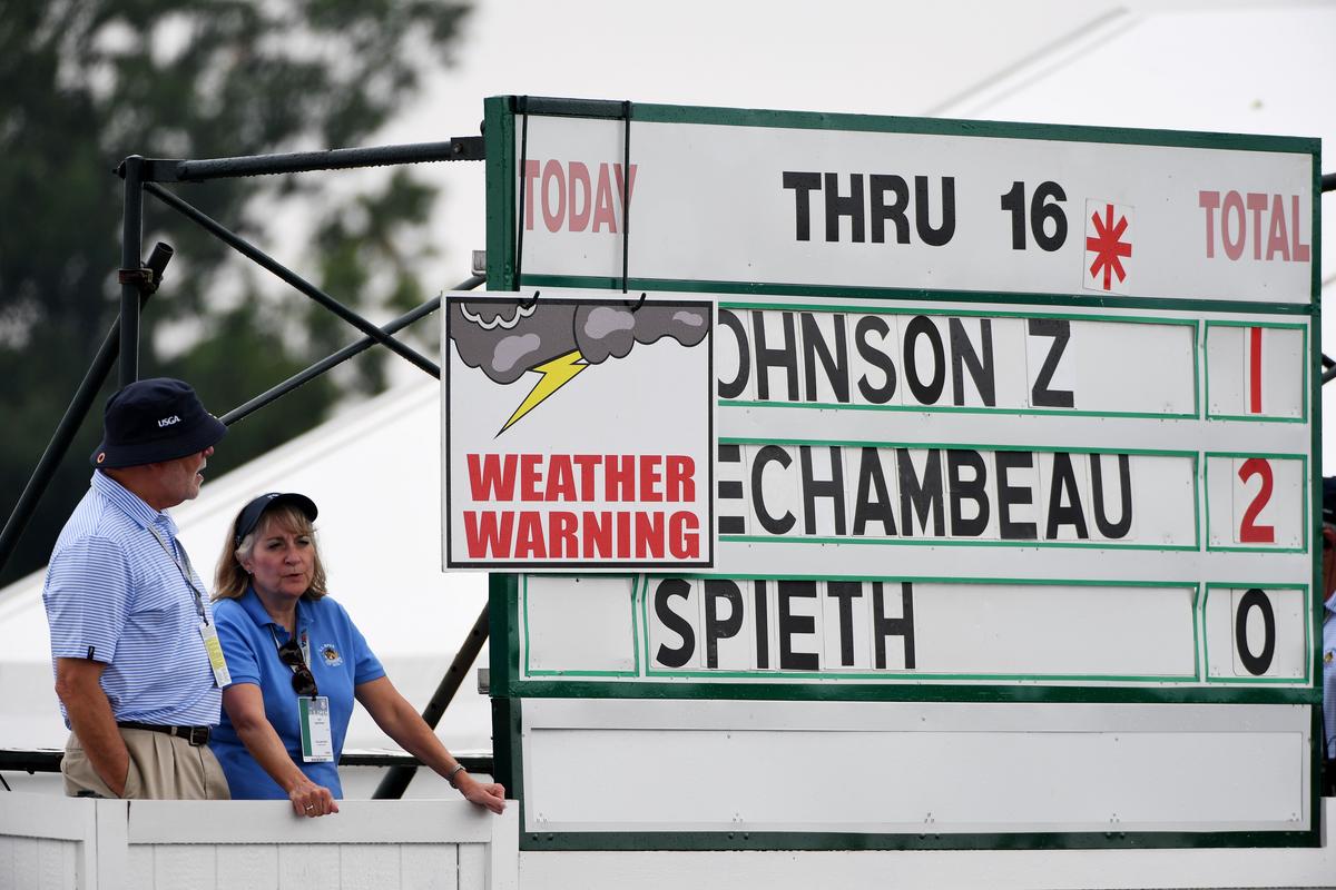 2016 U.S. Open: Mother Nature Rules in First Round