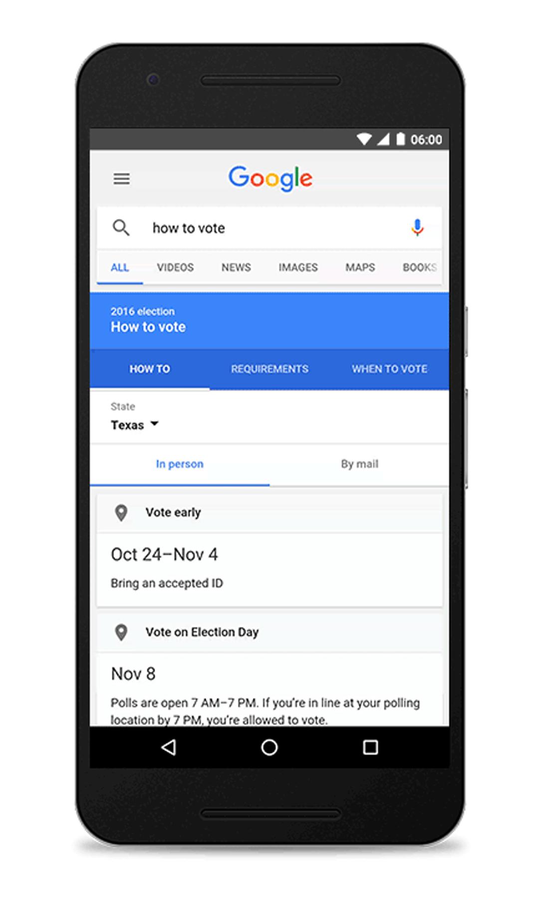 Google’s Search Engine Directs Voters to the Ballot Box
