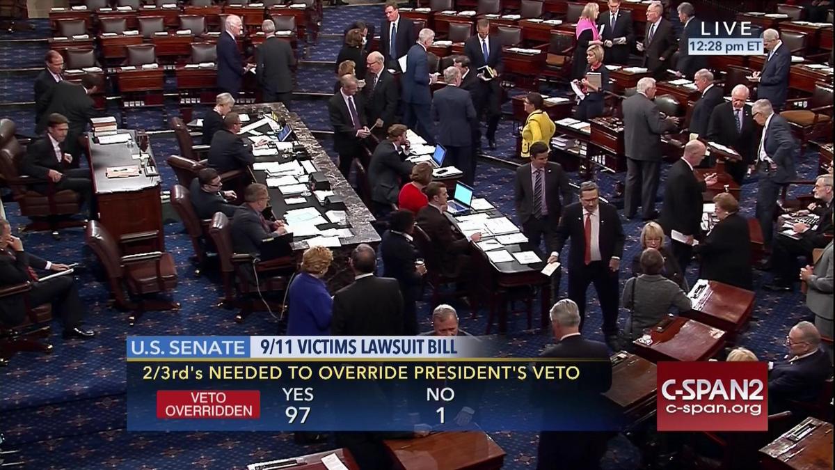 Congress Overrides Obama’s Veto of Sept. 11 Bill