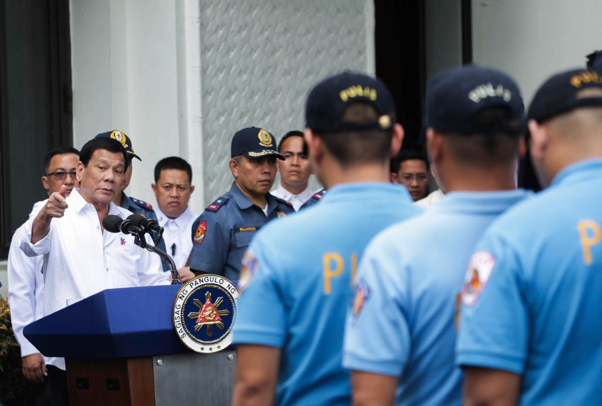 Philippine Leader Publicly Berates Over 200 Police Officers for Offenses