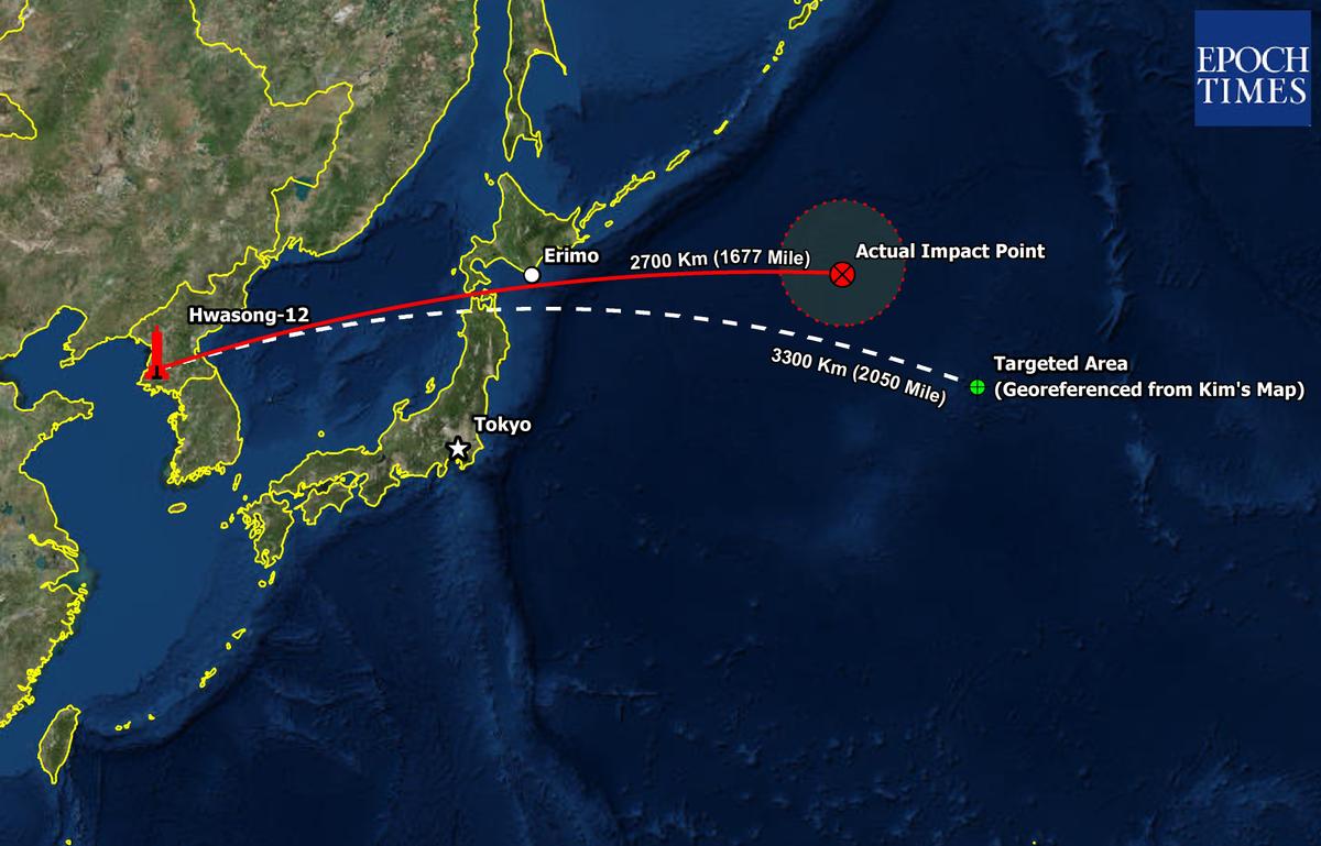 North Korean Missile Flown Over Japan Might Have Landed Short of Expected Range