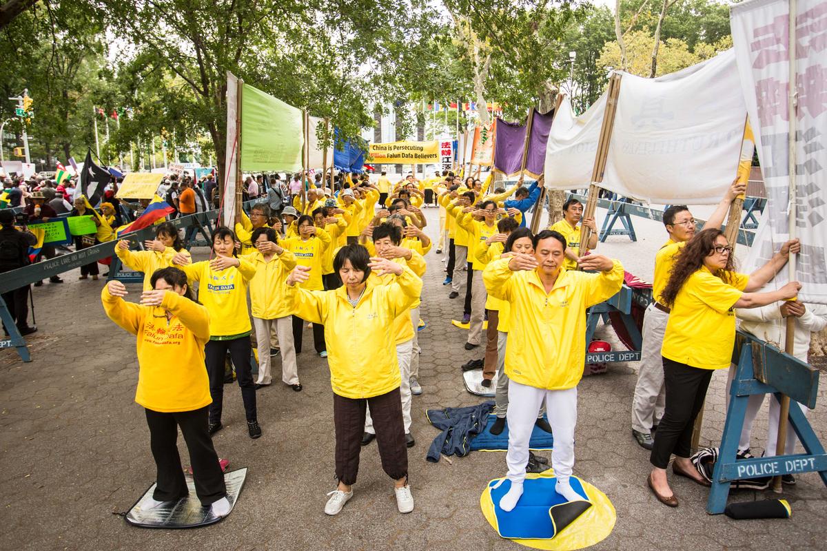 Outside UN Headquarters, a Plea for Freedom of Belief