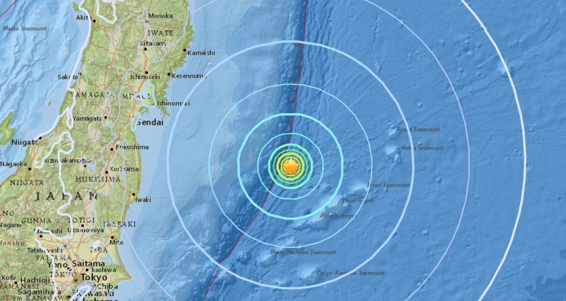 6.0-Magnitude Earthquake Hits Just East of Japan
