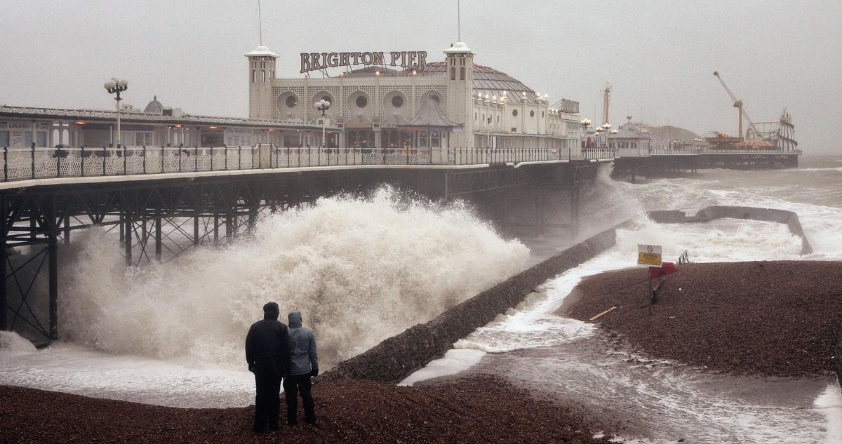 Dog Owner Risks her Life in Desperate Bid to Rescue her Pet Dog from Icy Waves
