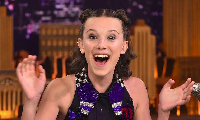 Millie Bobby Brown visits “The Tonight Show Starring Jimmy Fallon” on Oct. 31, 2017, in New York City. (Theo Wargo/Getty Images for NBC)