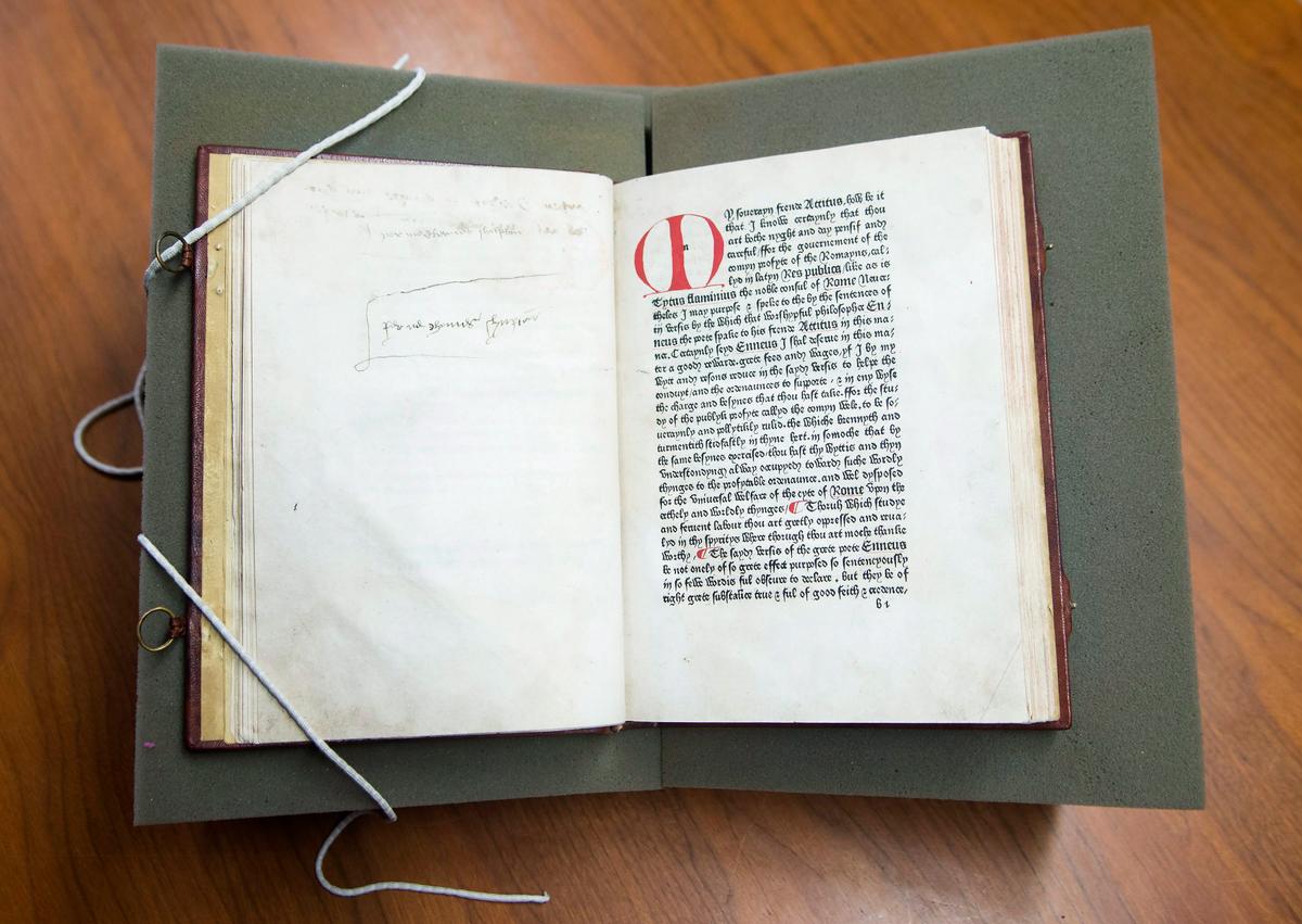 Oldest English Language Book in Canada at University of Toronto