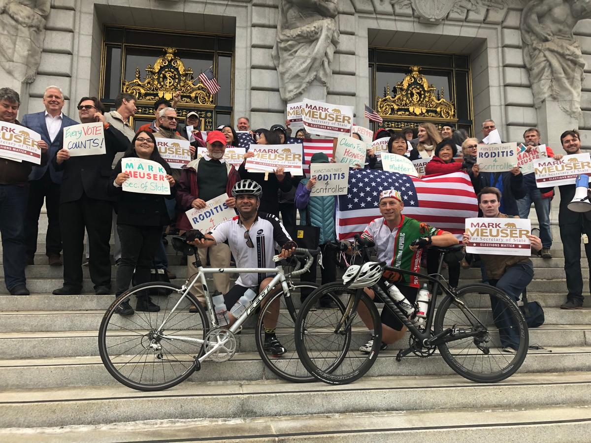 California State Candidates Bike for Office