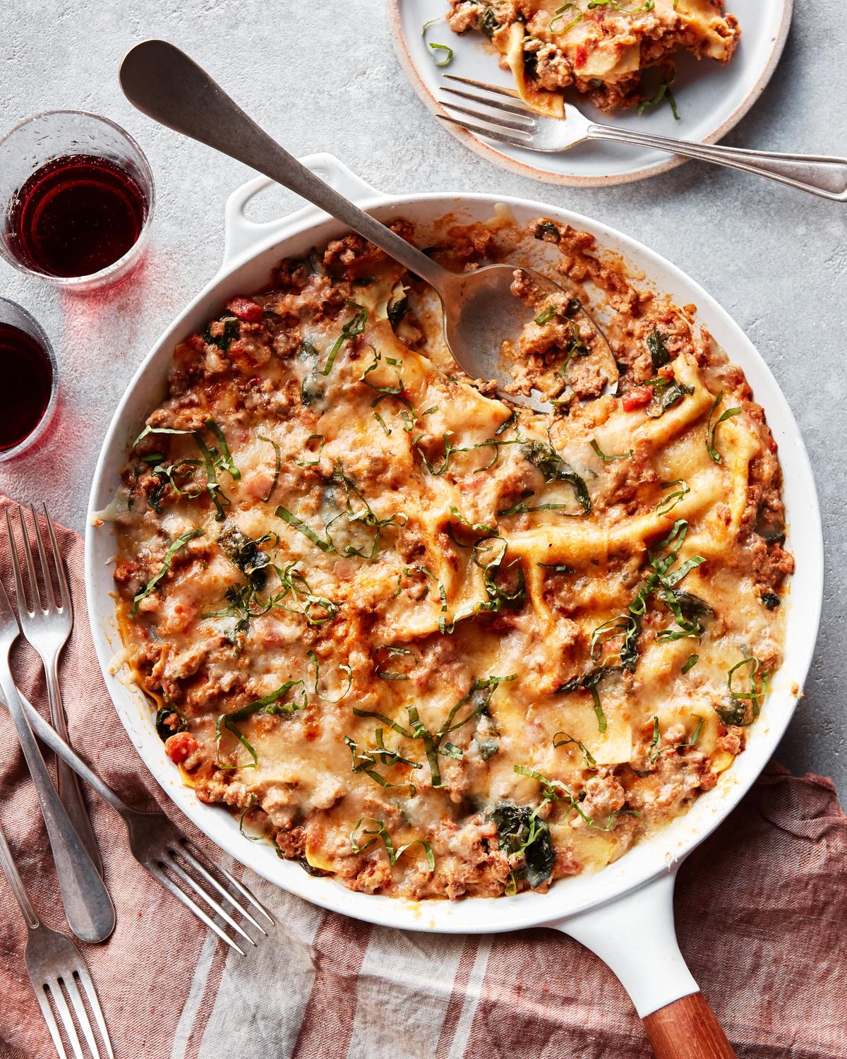 Stovetop Lasagna With Spinach