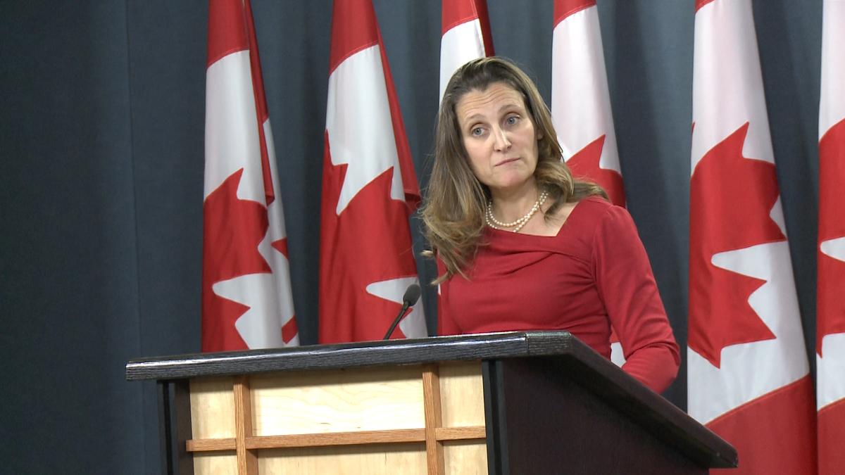 Canadian Foreign Affairs Minister Freeland Says Corners Couldn’t Be Cut With Huawei CFO Arrest