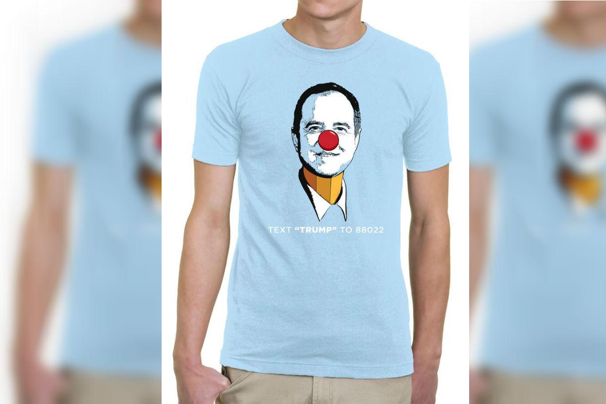 Trump Campaign Starts Selling ‘Pencil-Neck Adam Schiff’ T-shirts Amid Calls for Schiff’s Resignation