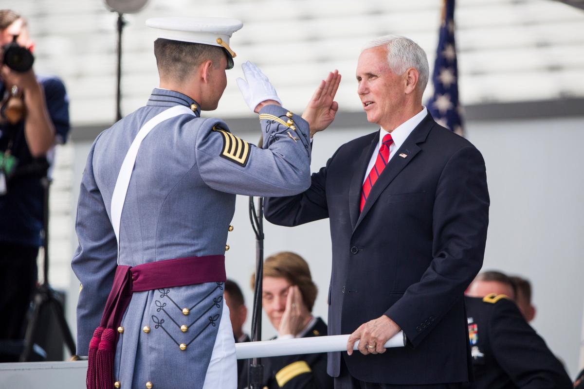 Mike Pence Congratulates West Point Grads