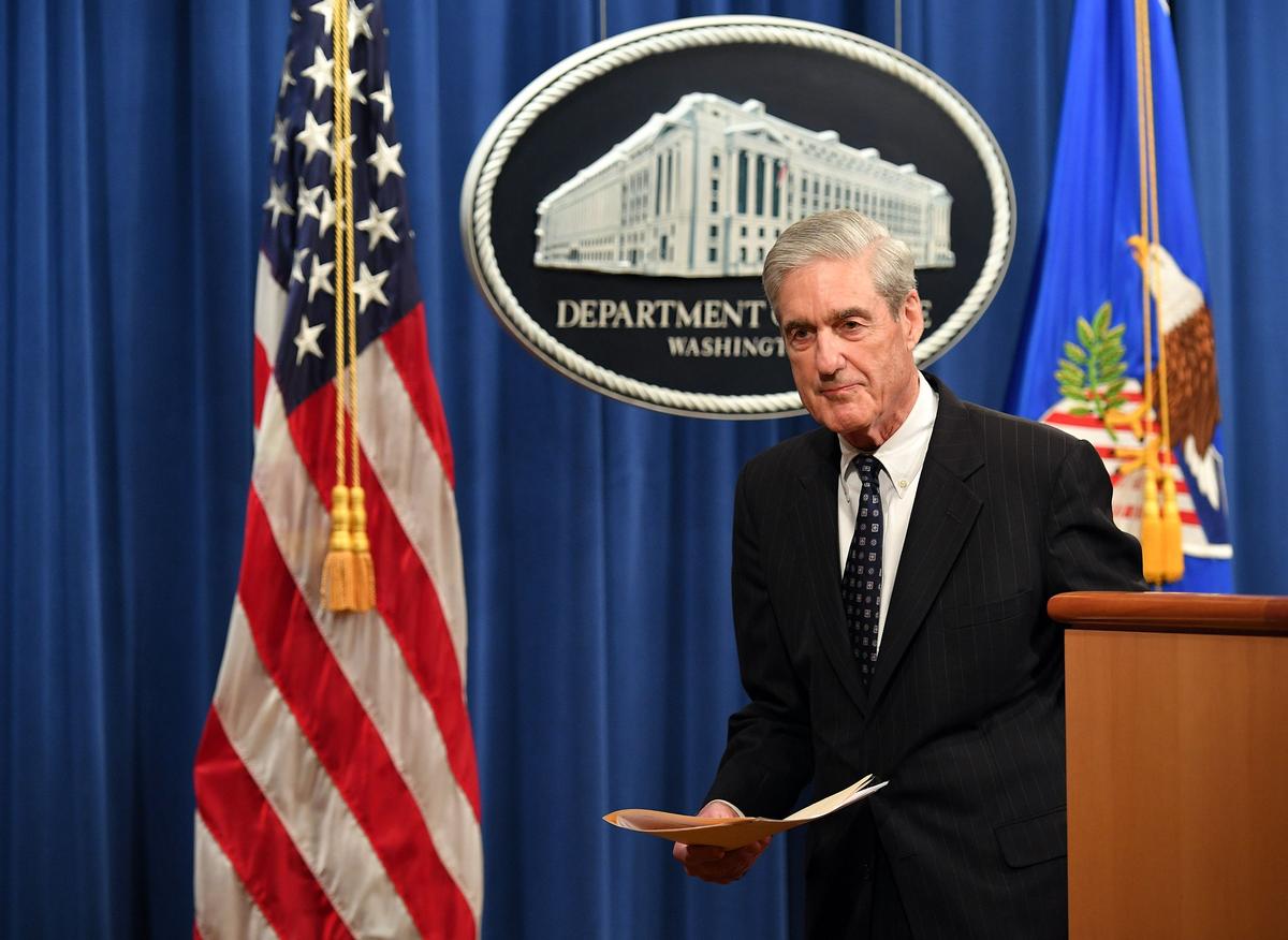 DOJ Says Mueller Must Not Disclose Redacted Information in Upcoming Testimony on Russia Probe