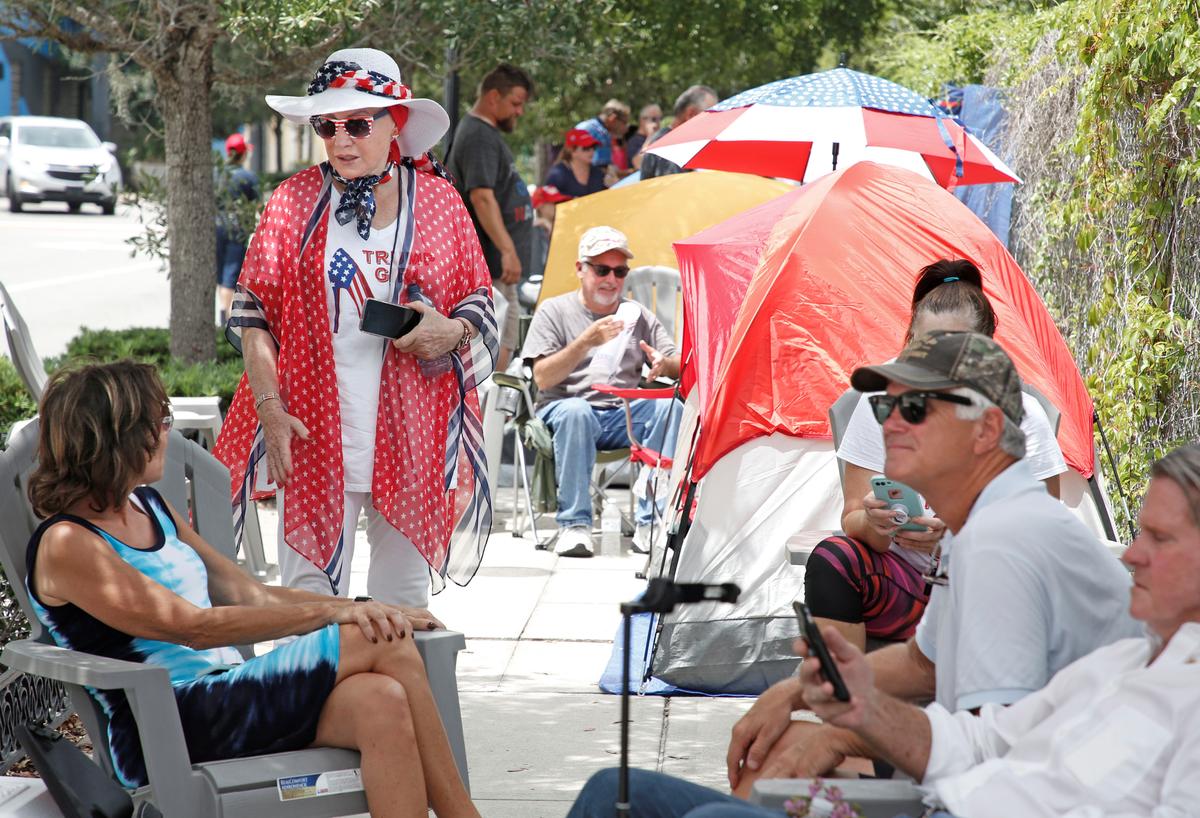Trump Supporters Camping Out for Campaign Rally Speak Out, Including Former Democrats