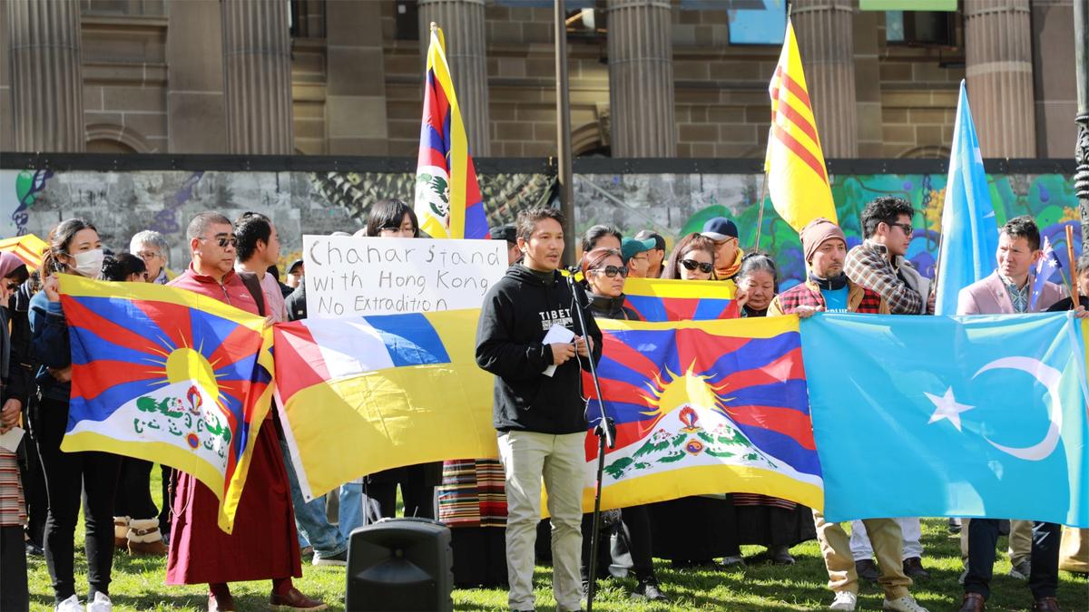 Tibetan Community Leaders Hold Rally to Support Hong Kongers’ Fight for Freedom