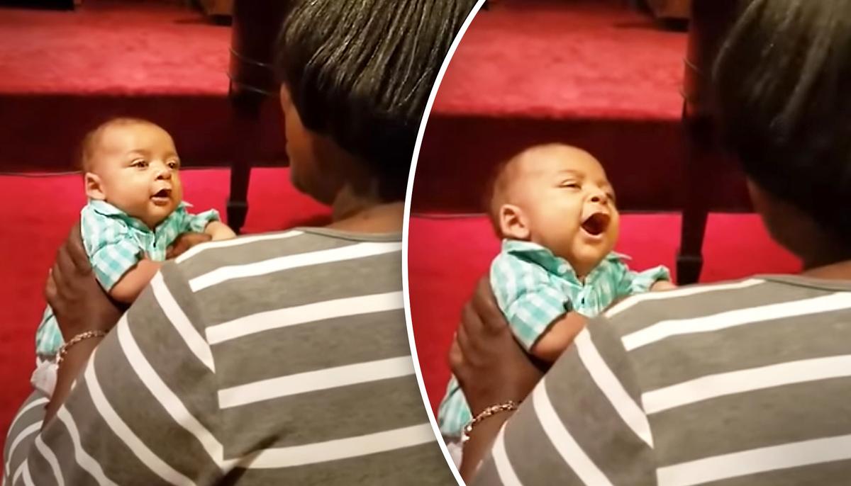 Mom Carrying Newborn Starts Singing in Church–Then the Baby’s Vocals Leave Congregation Stunned