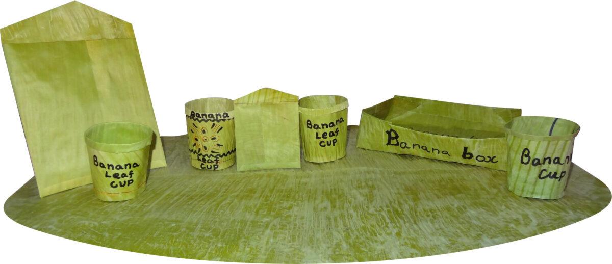 Examples of the many products that could be made with banana leaves