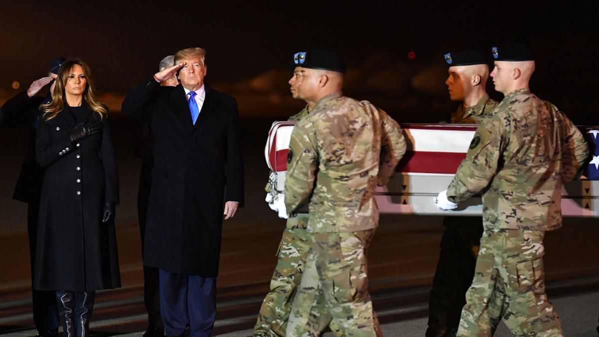 Trump Pays Respects to Army Officers Killed in Afghanistan