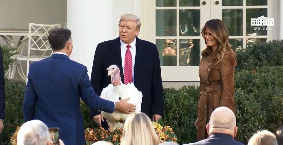 Trump Pardons Thanksgiving Turkey Named ‘Butter,’ Cracks Impeachment Joke