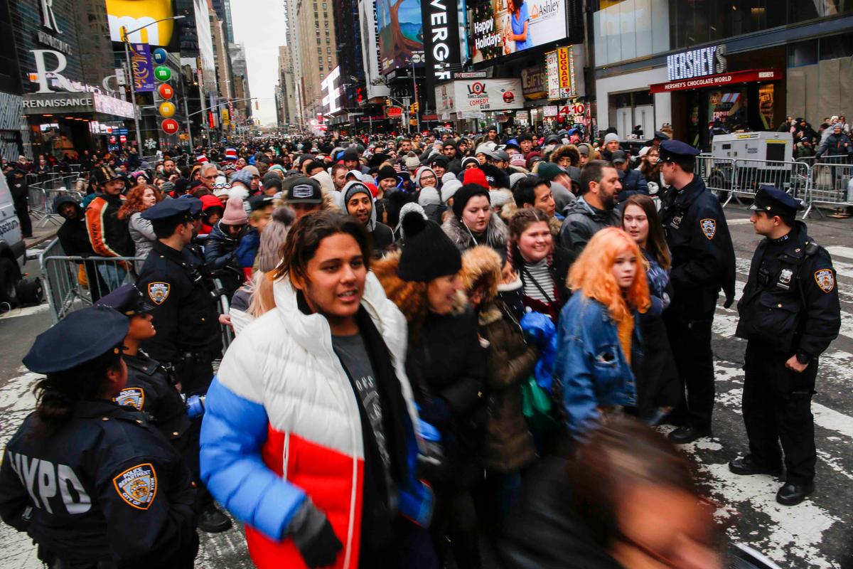 Thousands Gather in Times Square to Ring in 2020