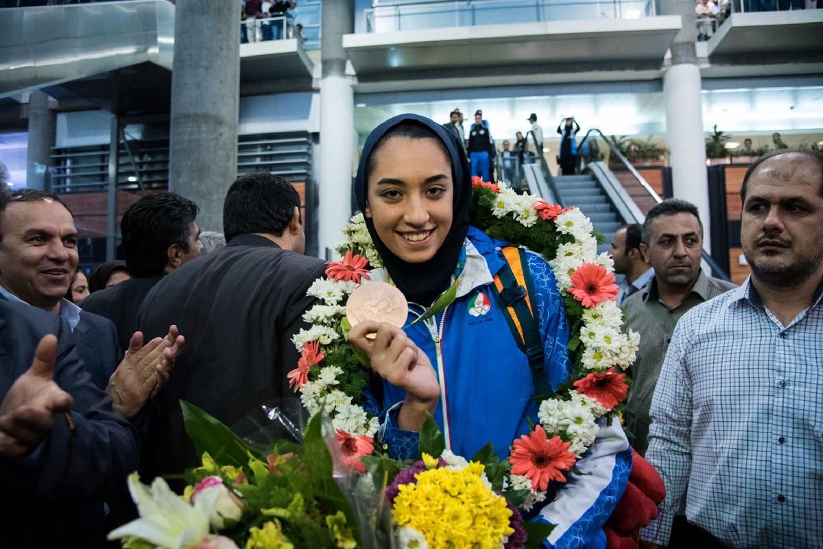 Iran’s Only Female Olympic Medalist Says She Has Defected