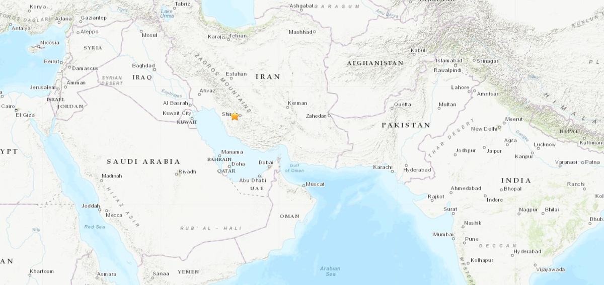 5.1 Magnitude Earthquake Strikes Southern Iran: USGS
