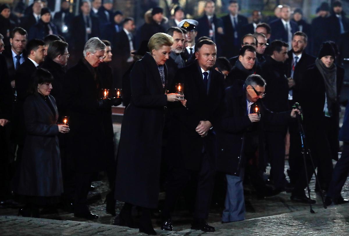Poland, Israel Condemn Resurgent Anti-Semitism at Auschwitz Commemoration