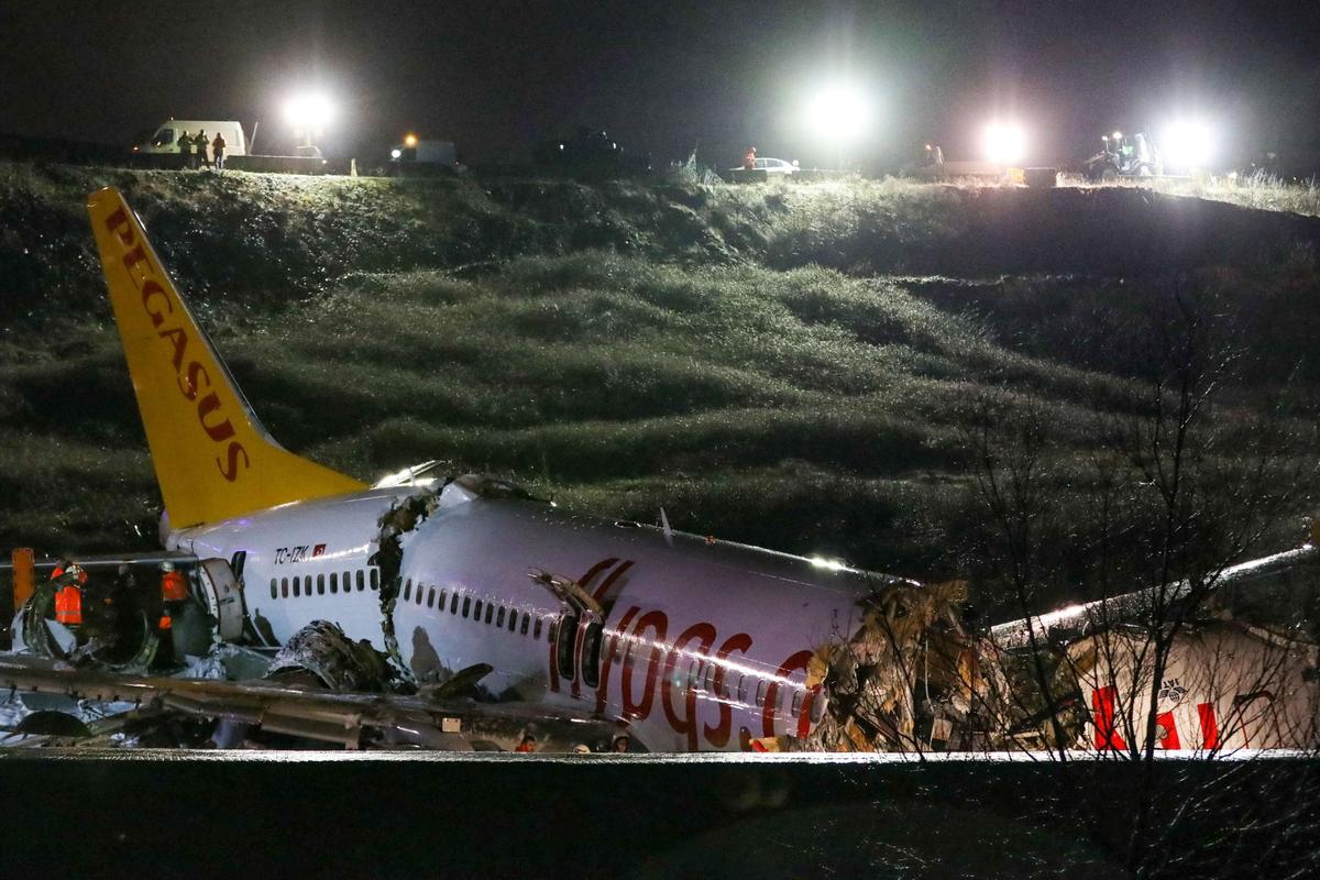 3 Dead, 179 Injured After Plane Breaks Apart After Skidding Off Runway in Turkey
