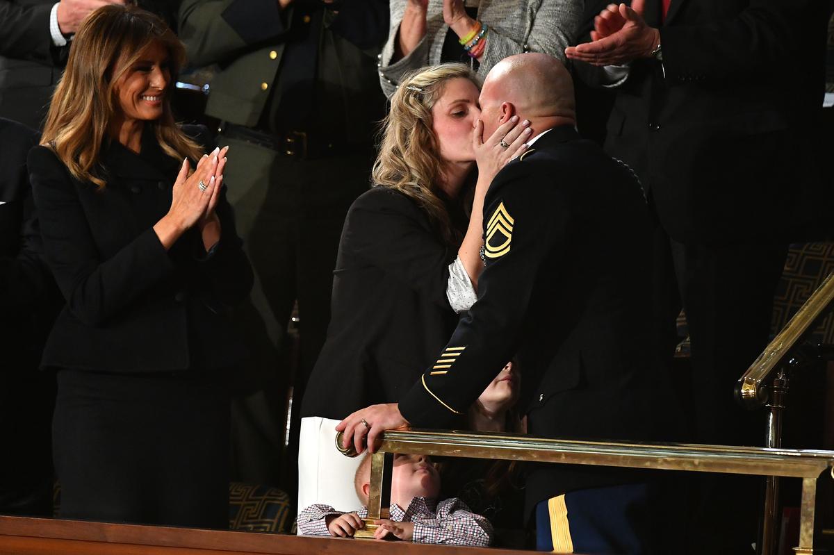Soldier Returns From Afghanistan and Surprises Family at State of the Union