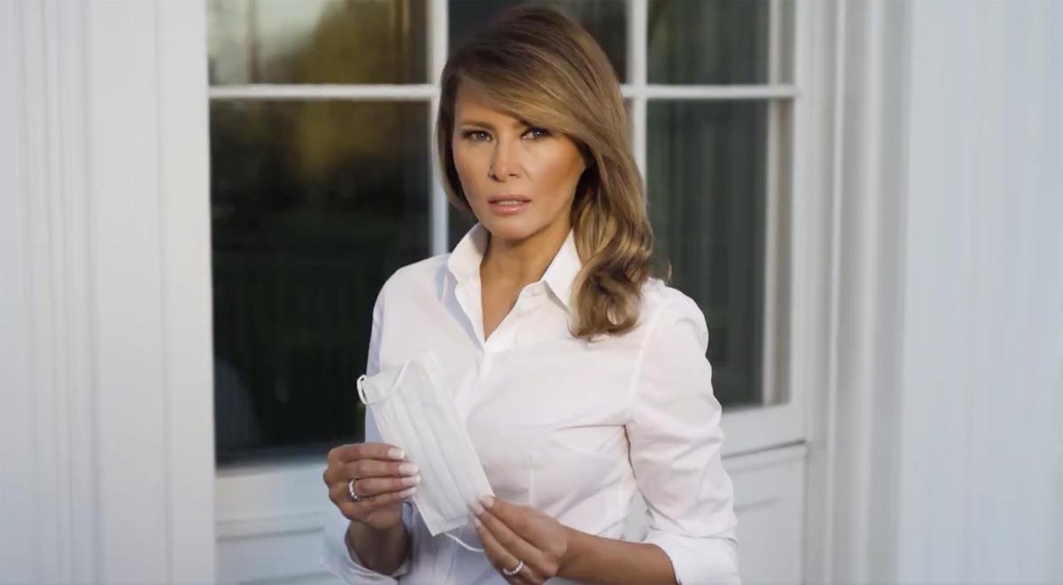 Melania Trump Encourages Mask Use With Photo of Herself