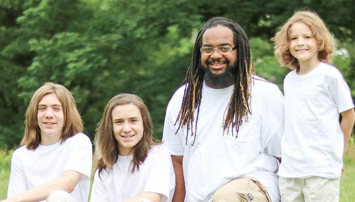Black Man Raised in Foster Care Becomes a Single Dad When He Adopts 3 White Boys
