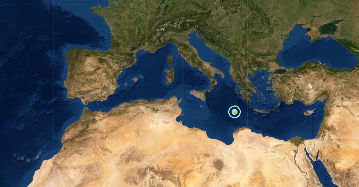 Magnitude 6.2 Earthquake Strikes Central Mediterranean Sea