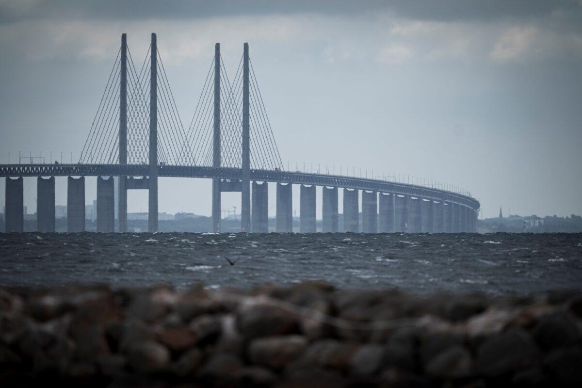 A picture of the Oresund Bridge, which connects Denmark and Sweden, taken on June 30, 2020. (Niels Christian Vilmann/Ritzau Scanpix/AFP/Getty Images)
